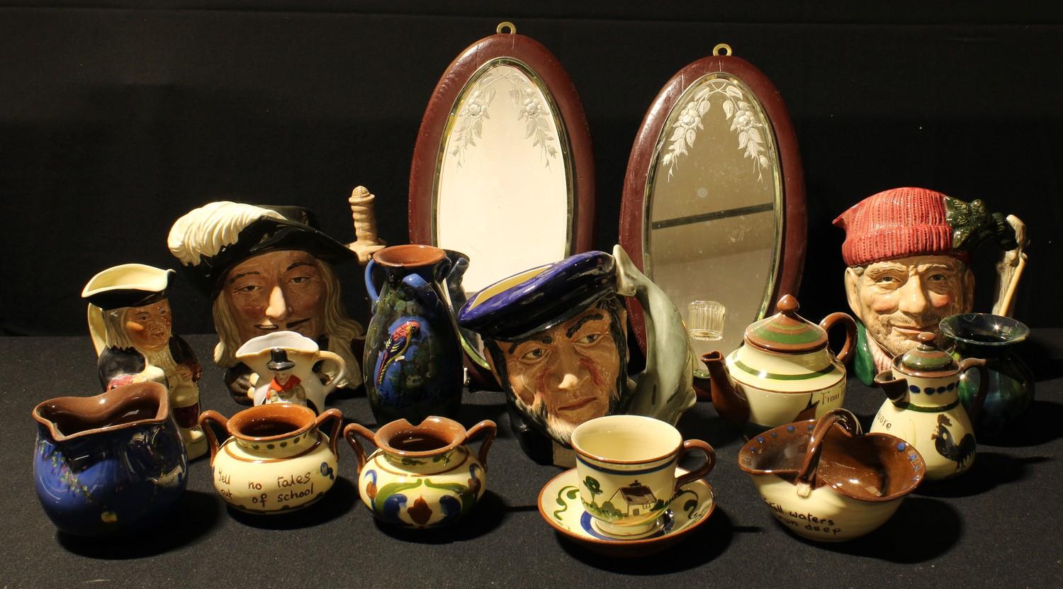 Ceramics and Glass - a Royal Doulton character jug, Captain Ahab; others, Lumberjack and Aramis; a