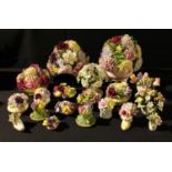 Ceramics - a collection of floral displays, mostly Royal Adderley and Radnor (19)