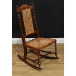 A late 19th century rocking chair, c.1890
