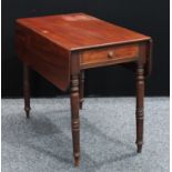 A 19th century mahogany pembroke table