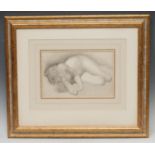 Attributed to William Mulready, RA (1786-1863) Study of a Nude monogrammed, attributed label to