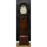 A substantial George III mahogany longcase clock, 34cm arched enamel dial inscribed Whitehurst,