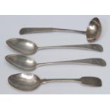 Scottish Provincial Silver - an Oar pattern toddy or sauce ladle, 16cm long, James Erskine, Aberdeen