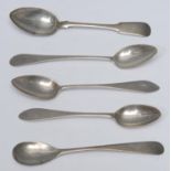 Scottish Provincial Silver - Elgin - a Fiddle pattern teaspoon, Joseph Pozzi & Robert Stewart, c.