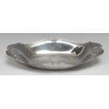 Christofle, Paris - a French electro-plated shaped oval bread dish, in the Louis XV taste, 35cm wide