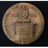 WW2 Third Reich rally badge, 10 Jahrige Wiederkehr des Reichsparteitages Weimar 1926-1936. Maker