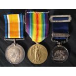 WW1 British War Medal and Victory Medal plus a silver Brotherhood League Temperance Medal with Two