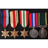 WW2 British Medal Group comprising of 1939-45 Star, Africa Star, Italy Star, War Medal and