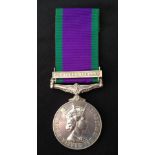 British ERII General Service Medal with Northern Ireland Clasp to 25053466 Pte K Boyd RLC.