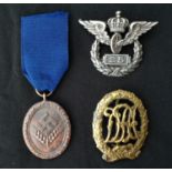 WW2 Third Reich RAD Female Long Service Medal no makers mark, complete with ribbon, DRA Sports badge