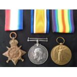 WW1 British 1914 Star, War Medal and Victory Medal to T-21589 Dvr J Hurst, ASC. Comes with a set