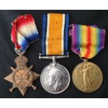 WW1 South African 1914-15 Star, War Medal and Victory Medal to Sjt RH Holland, 8th Inf, later