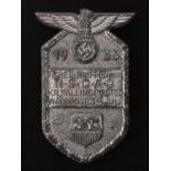 WW2 Third Reich rally badge 1936 Kreistreffen der NSDAP kr. Fallingbostel Walsrode 3-5 Juli