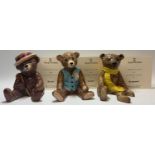 A set of three Royal Doulton Teddy Bear figures by Compton & Woodhouse comprising Bertie, Archie and