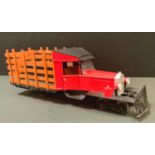 A Bachmann Spectrum The Master Railroader Series no. 82394 G scale Rail Truck, red & black,