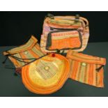 A Tibetan handmade shoulder bag, others (4)