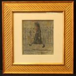 After Laurence Stephen Lowry Women Walking signed, 24cm x 22cm