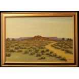 Don Benzien South African Landscape signed, oil on board, 59cm x 89cm