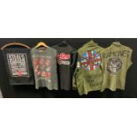 Music and fashion memorabilia - an American green parka jacket; The Jam painted details; The Ramones