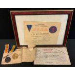 Medals & Militaria - a Commando service certificate to chx112121 Mne R A Wilsmore, dated August