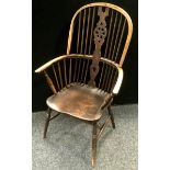 An elm Windsor chair.