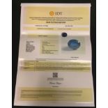 Loose Gemstones - a certified dark blue mixed cut oval sapphire, 16.91ct, IDT gem testing report