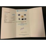 Loose Gemstones - a certified dark blue mixed cut oval sapphire, 6.87ct, GJSPC gem testing report