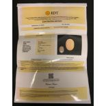 Loose Gemstones - a certified oval cabochon opal, 8.73ct, IDT gem testing report