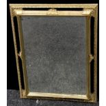 A contemporary gilt framed wall mirror. 93cm x 67cm.