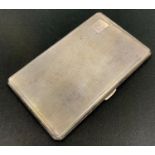 A silver engine turned cigarette case, Frederick Field, Birmingham, 1955 210.6g