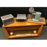 A Vintage Grundig 4095 valve radio; another Philips: an S Smith & sons model 200X car radio