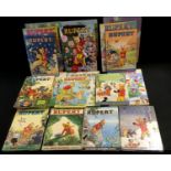 Rupert annuals including 1967,69,71,72,73 x 3, 74,75,76,79 x 2,80,83,85,88,89,90,95,2002 & 2007;