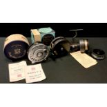 Hardy Hardex No 2 Mk2 trout size spinning reel with half bail arm, bakelite spool, spare spool