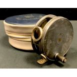 An early 20th century Hardy Bros Ltd, Alnwick, The 'Perfect' Fly Reel size 3 1/8", Pat. Nos. 24245 &