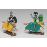 Timpo Toys plastic swoppets, Knights of the Middle Ages (Helm Knights), comprising of an armoured