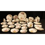 Ceramics - a Royal Crown Derby Posies trio; a quantity of Posies trinket dishes; others, saucers,