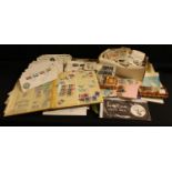 Stamps - box of material including QEII part sheets, blocks, etc, Commonwealth covers, GB covers