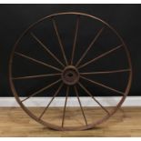 Industrial Salvage - a flywheel, 116.5cm diameter, 9.5cm belt/tread width