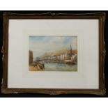 Tilsitt View of Lyons from the Quai signed, dated 4 October 1859, watercolour, 16.5cm x 23cm