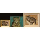 J Crichton (contemporary) Amazon Cat Delivery signed with initials, 24.5cm x 29cm; others, Grumpy