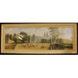A. S. Taylor, Quarry House, signed, oil on canvas, 39cm x 120cm