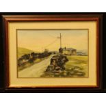 Pictures and Prints - F Ortise, Yorkshire Moorland Cottage Hill Crest, signed, watercolour,