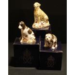 A Royal Crown Derby paperweight, Molly the Spaniel, Collector's Guild exclusive, gold stopper,