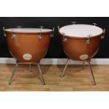 Musical Instruments - a pair of ?orchestral? timpani or kettledrums, by Premier, 67cm diameter and