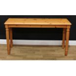 A pine long side or serving table