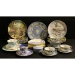 A Wedgwood Jasperware plate, trinket pot and cover; Coalport collector's plates, The Tale of a