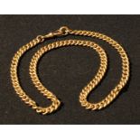 A 9ct rose gold curb link necklace, 69.7g