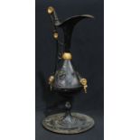 A Victorian Grecian Revival cast metal ewer, 50.5cm high