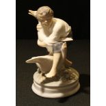 A Royal Copenhagen figure, The Goose Boy, 2139, 17cm, printed marks