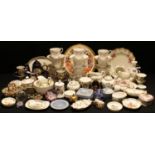 Ceramics - a Royal Crown Derby Royal Pinxton Roses shaped circular plate, second quality; others,